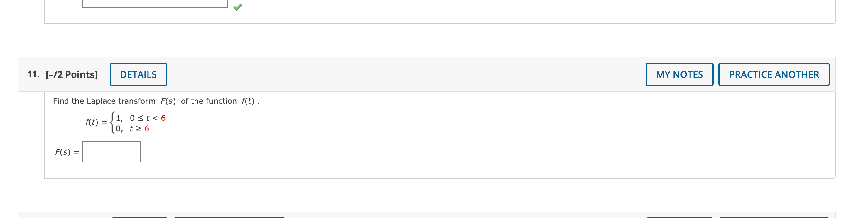11. [-/2 Points] DETAILS MY NOTES PRACTICE