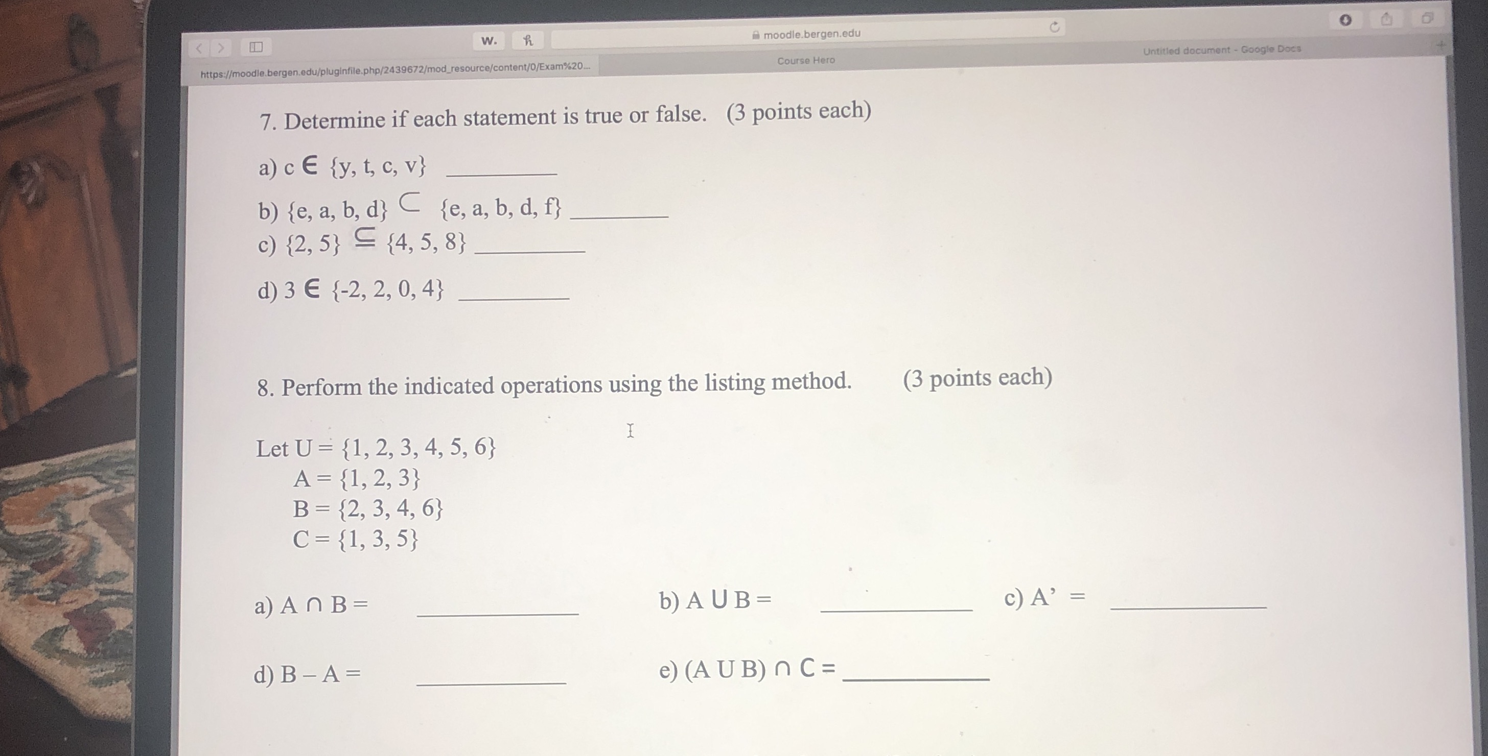 please help me with this < > W. moodle.bergen.edu
