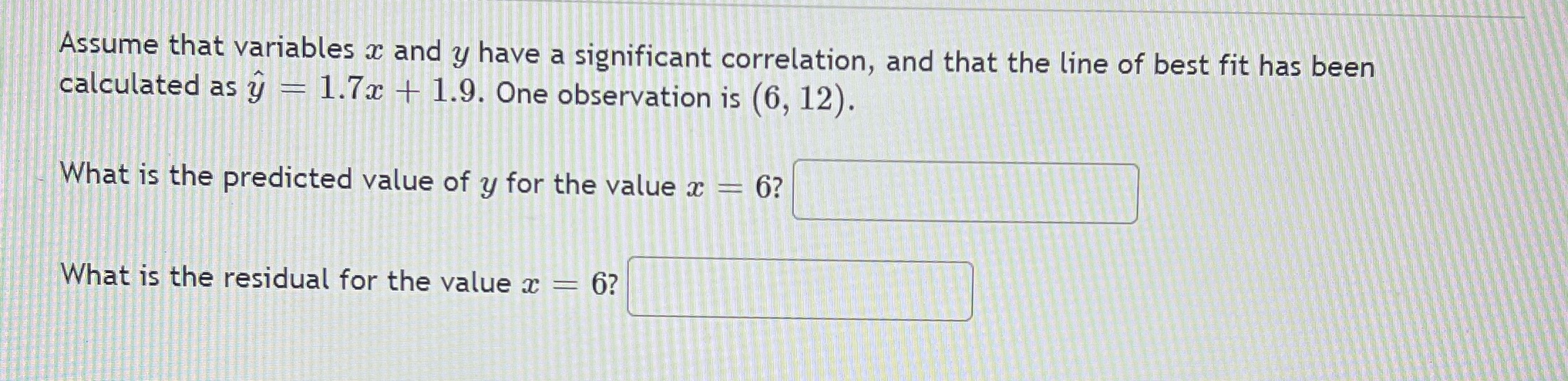 What is the solution ? Assume that variables x