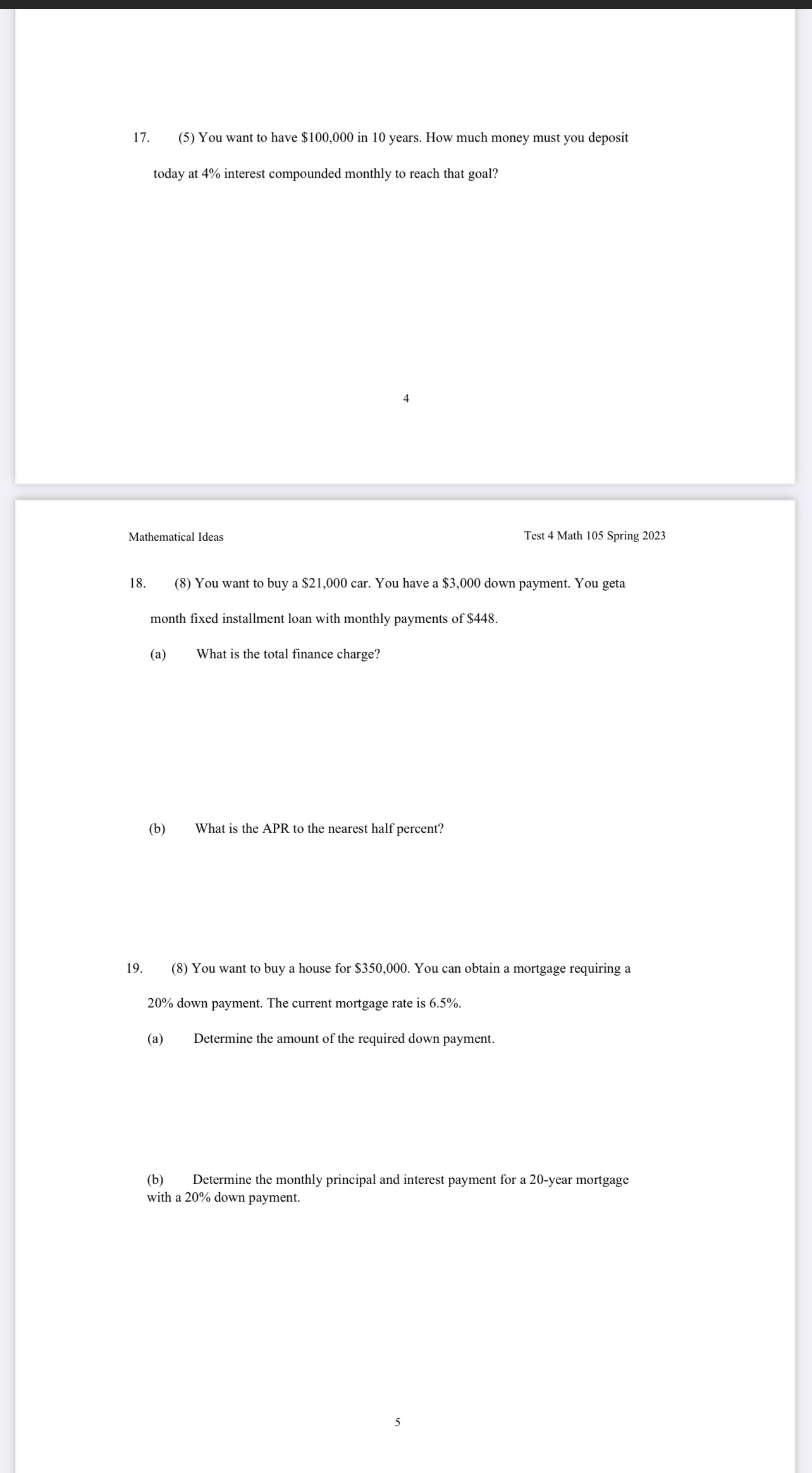 Simple answers l7. (5) You want to have $100,000