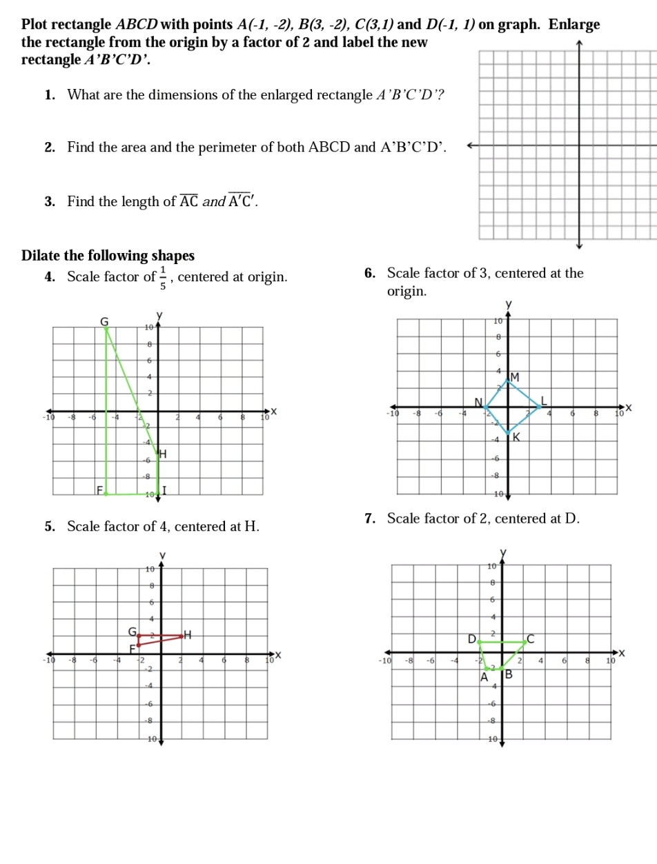 plot rectangle Plot rectangle ABCD with points