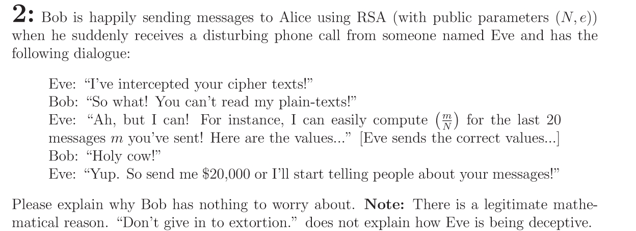 2: Bob is happily sending messages to Alice using