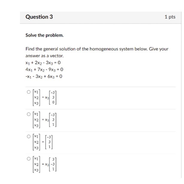 Question 3 1 pts Solve the problem. Find the