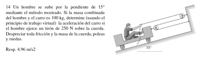 14 Un hombre se sube por la pendiente de 150