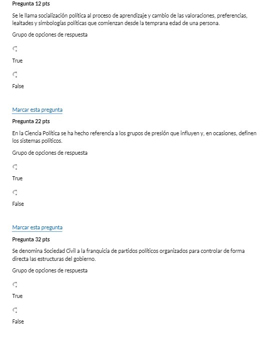 Pregunta 12 pts Se le llama socializacion