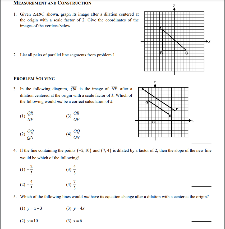 MEASUREMENT AND CONSTRUCTION 1. Given AABC shown,