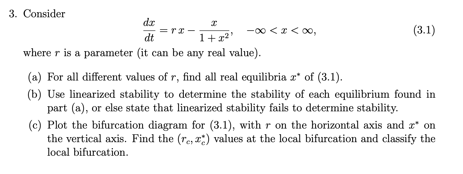 3. Consider d_:c_r$ m dt_ 1+:c2' Where 