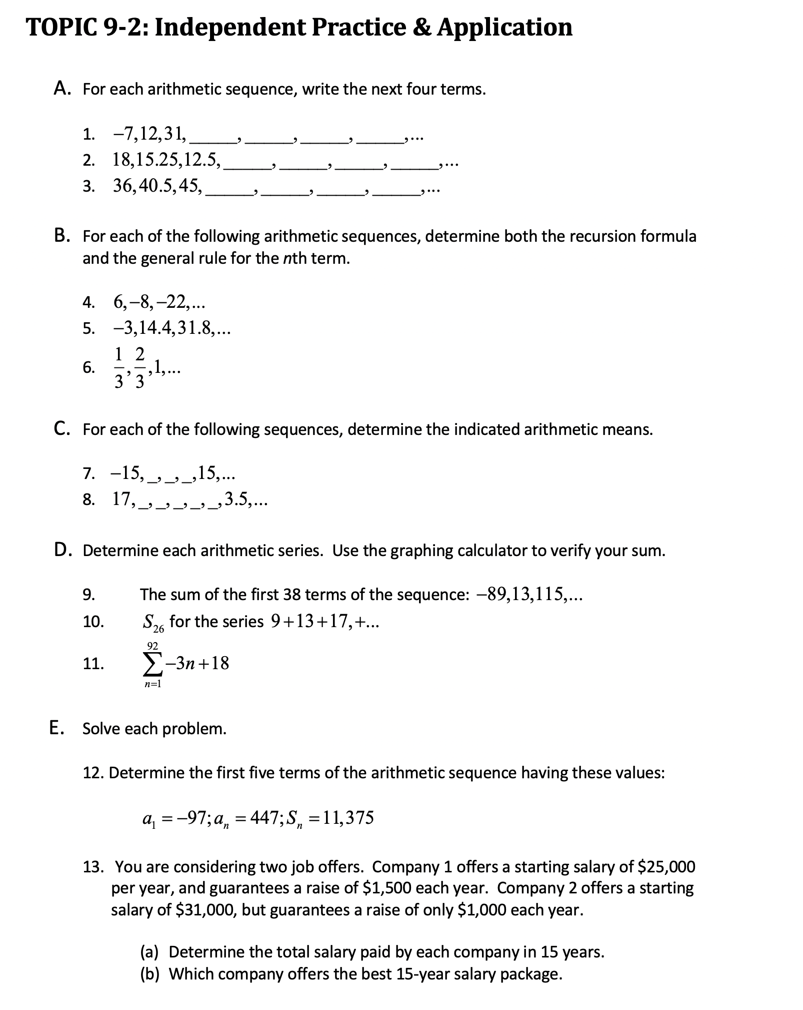 Please Help: 9.2.1 Activity TOPIC 9-2: