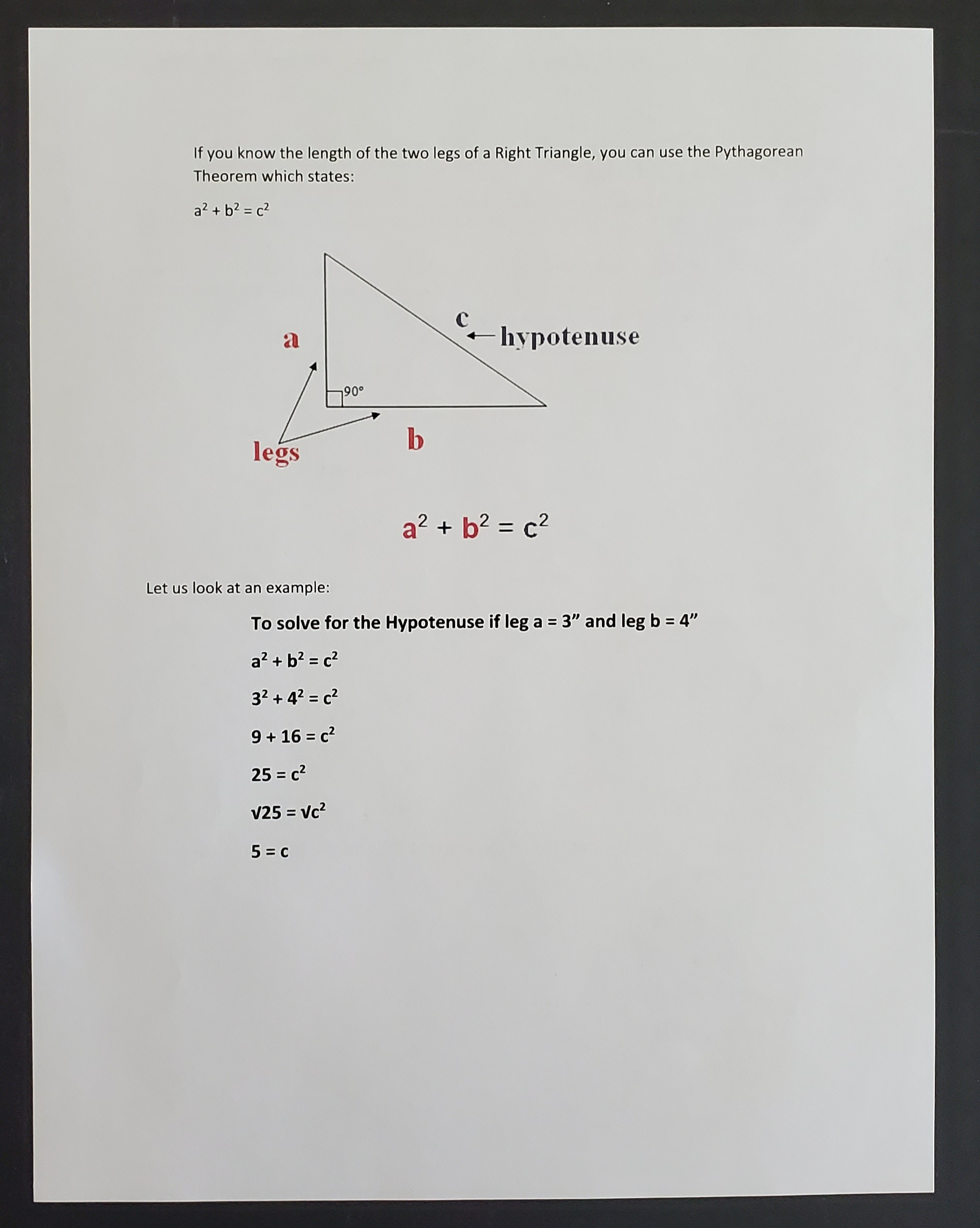 Right Angle Formulas Right angle is equal to 90