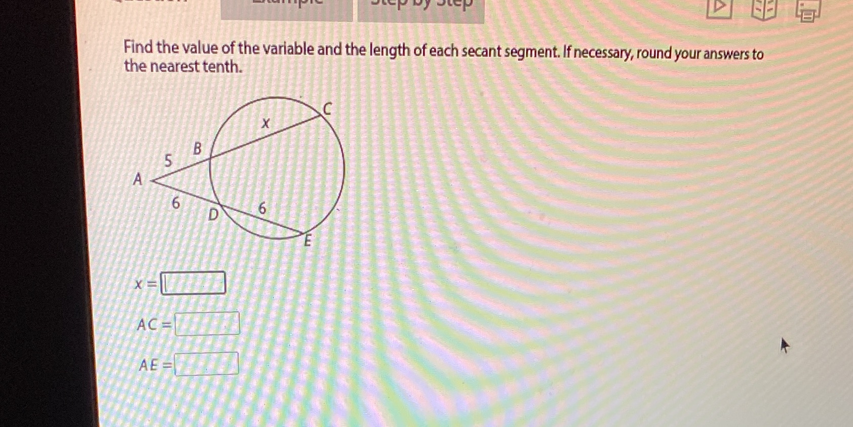 Please solve D Find the value of the variable and