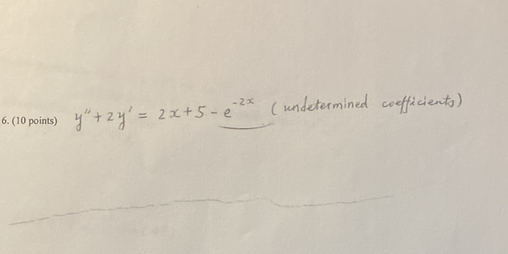 Please solve the following DE, show complete