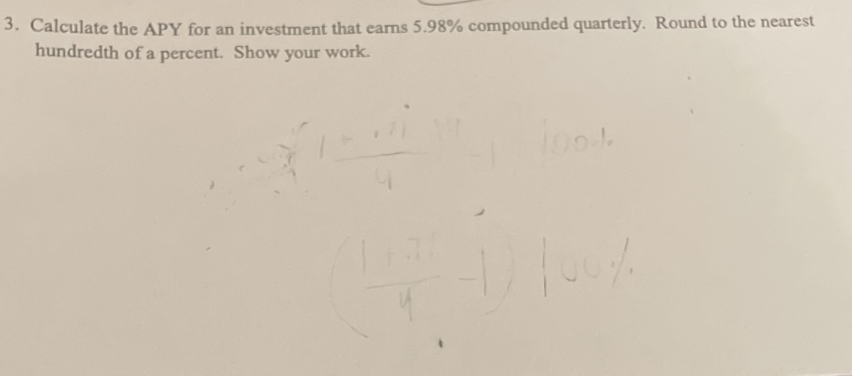 3. Calculate the APY for an investment that earns