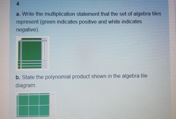 a. Write the multiplication statement that the