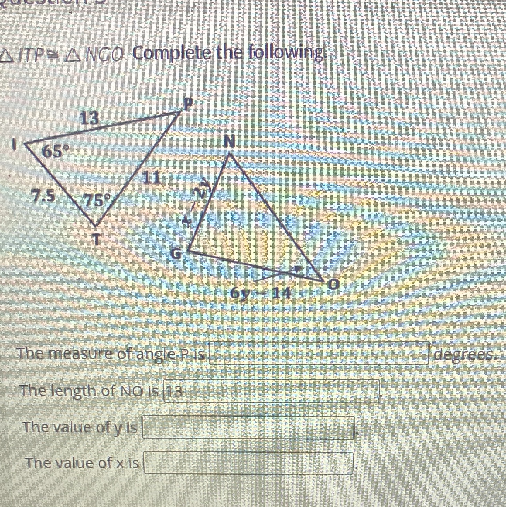 A ITP- A NCO Complete the following. 13 650 11