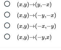 ?ABC is rotated 90 clockwise about the origin to