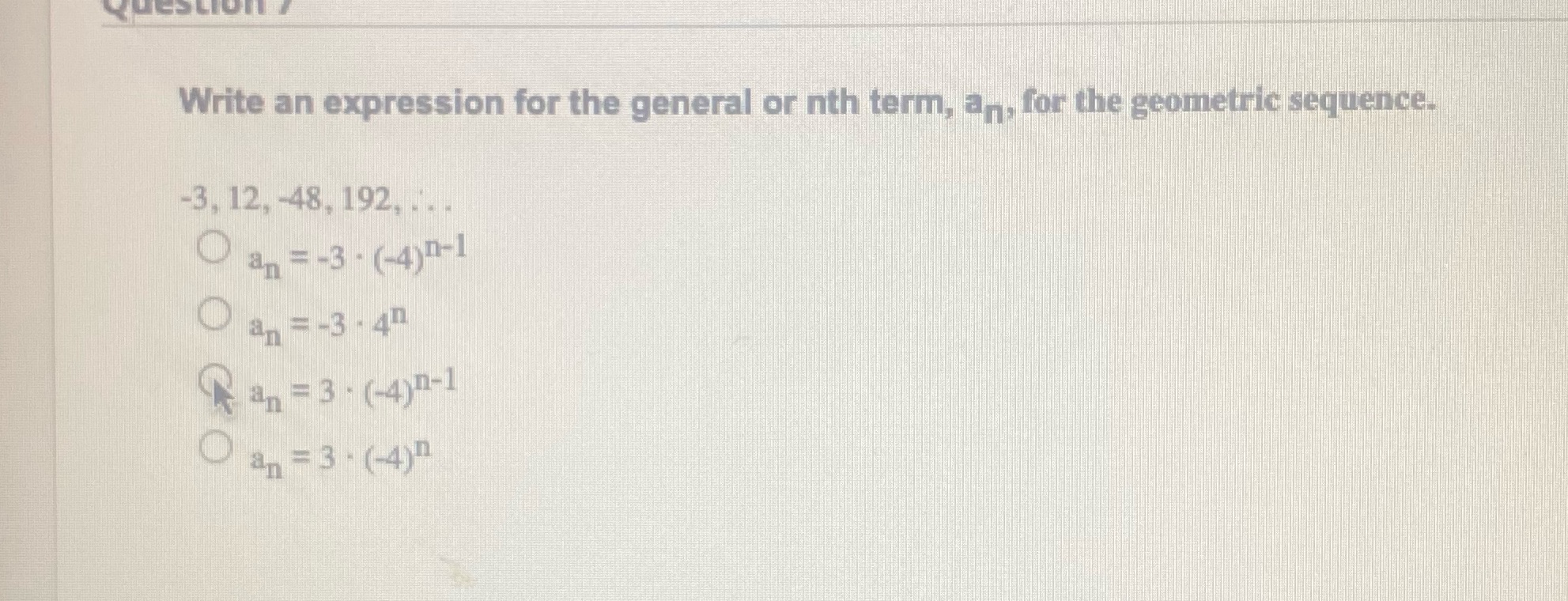 VOSSLIOTE Write an expression for the general or
