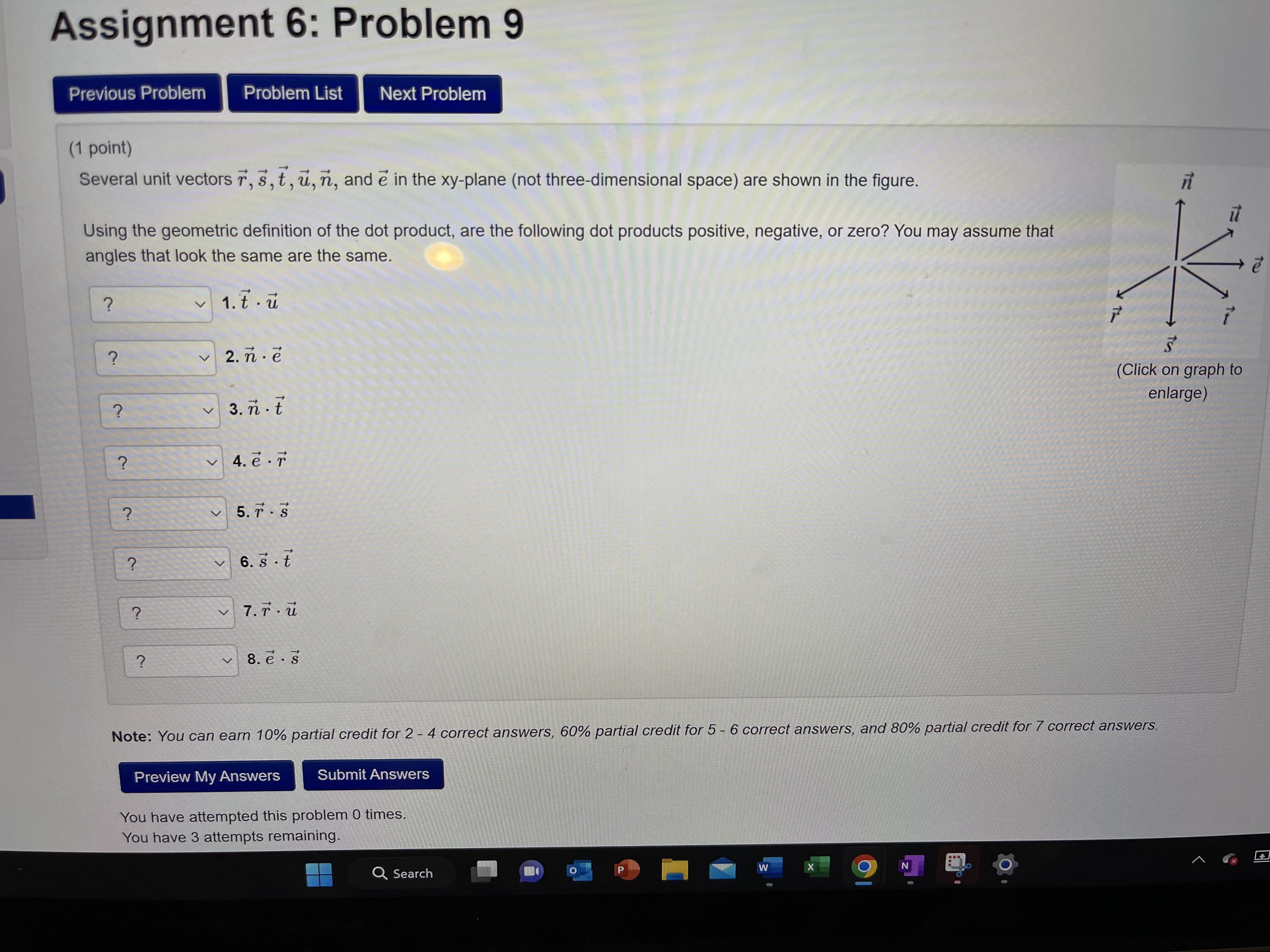 Assignment 6: Problem 7 Previous Problem Problem
