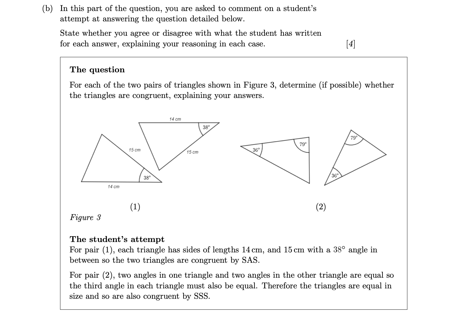 (b) In this part of the question, you are asked