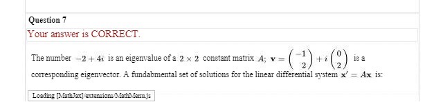 Question 7 Your answer is CORRECT. The number -2
