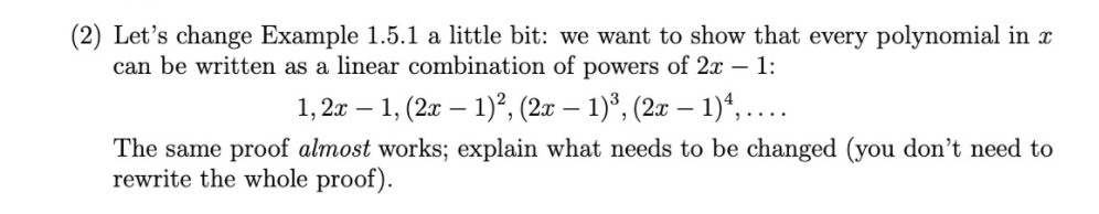 Example 1.5.1. We know that every polynomial in