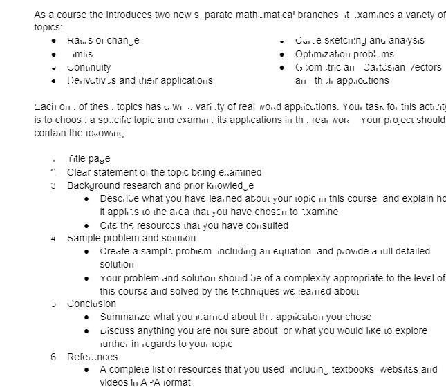 As a course the introduces two new s parate