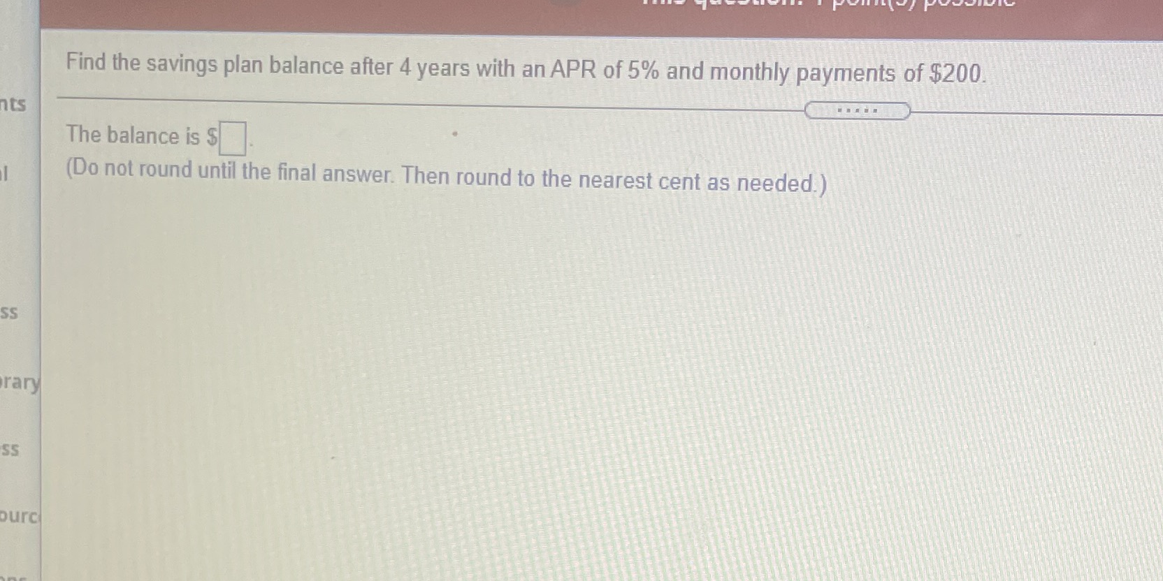 Find the savings plan balance after 4 years with