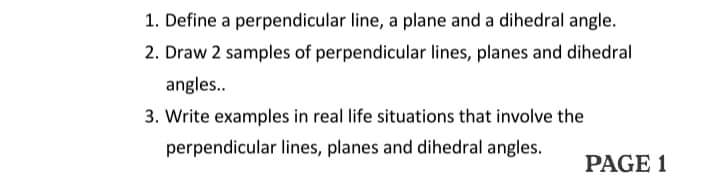 Help me answer VI- 1. Define perpendicular lines,