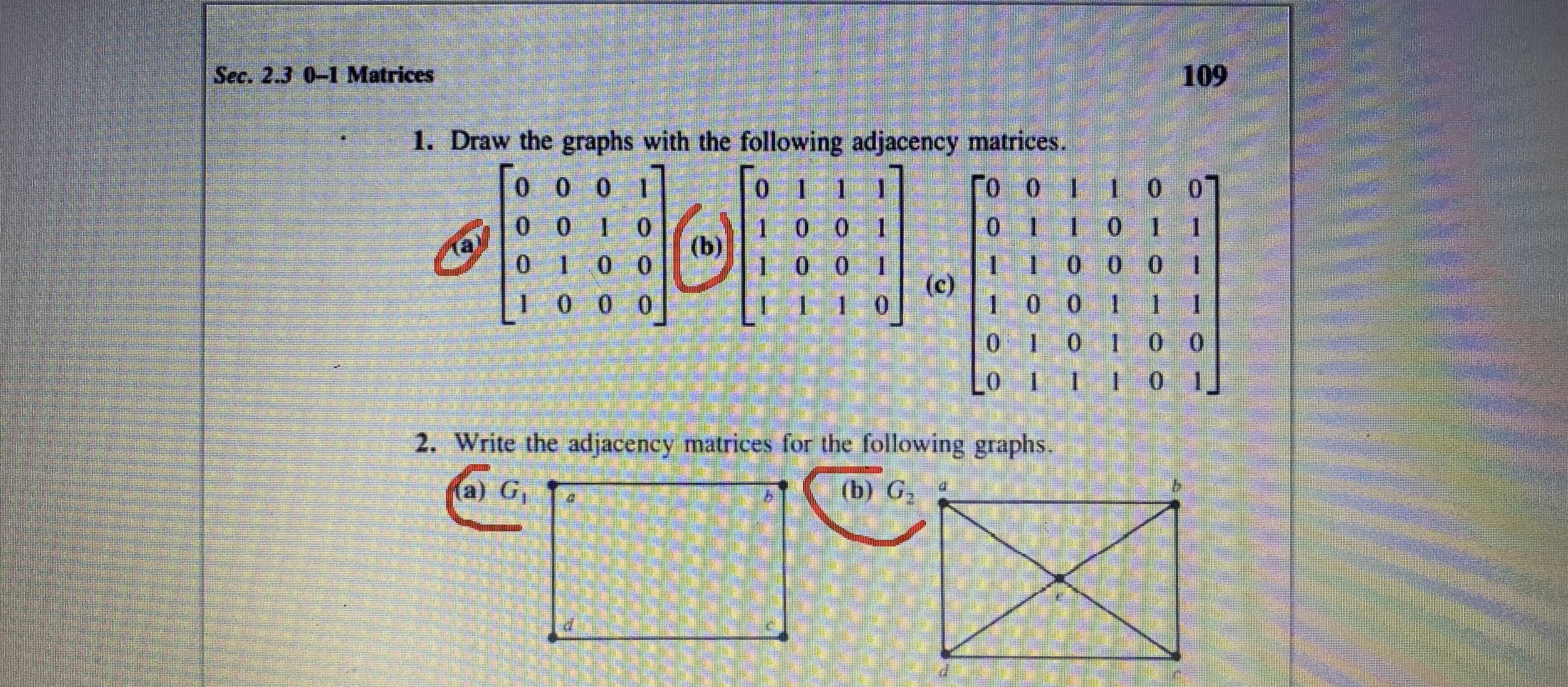 3. Compute the square of the adjacenty matrix for