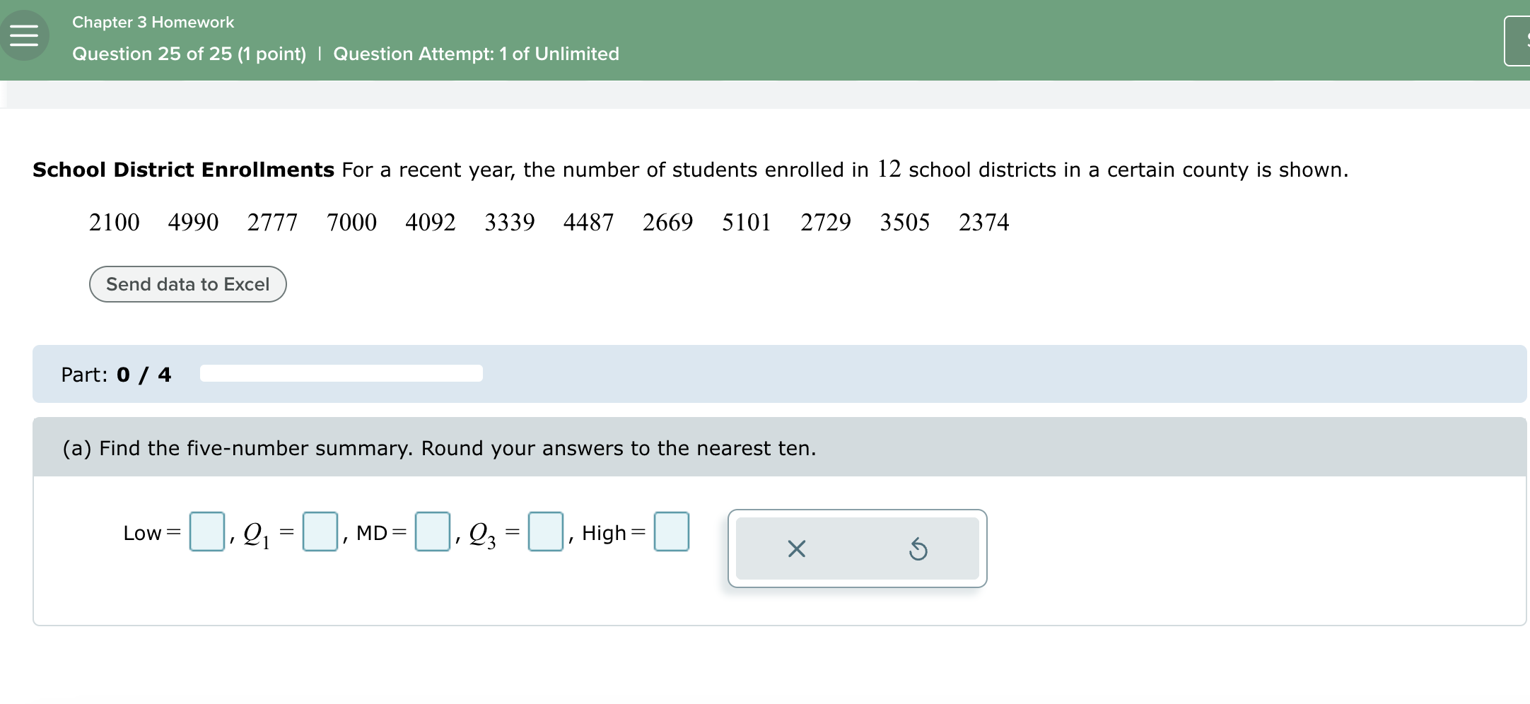 Chapter 3 Homework Question 25 of 25 (1 point) |