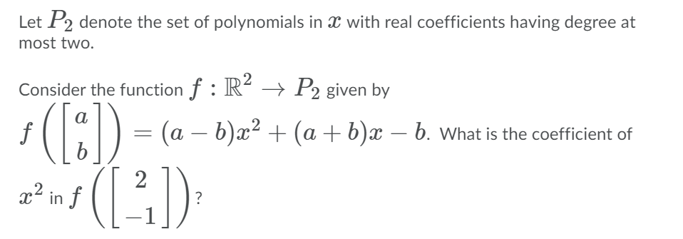 Let T 2 R2 > R2 be a linear transformation given