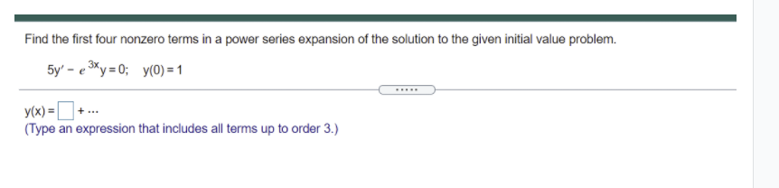Find the first four nonzero terms in a power