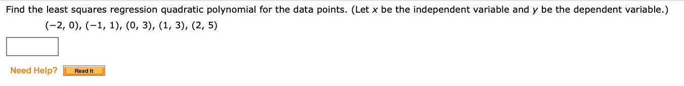 how do I go about this Find the least squares