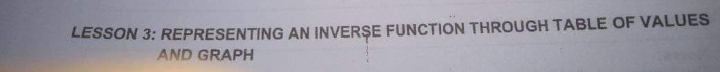 Thankyouuuuu LESSON 3: REPRESENTING AN INVERSE