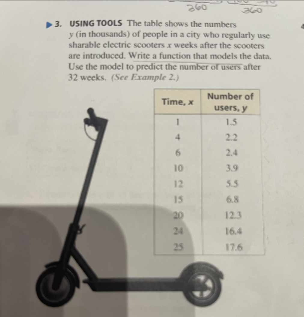 260 360 3. USING TOOLS The table shows the
