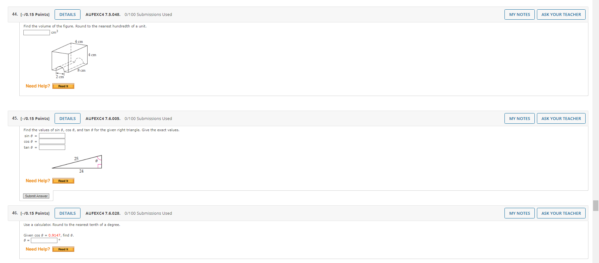 44. [-/0.15 Points] DETAILS AUFEXC4 7.5.048.
