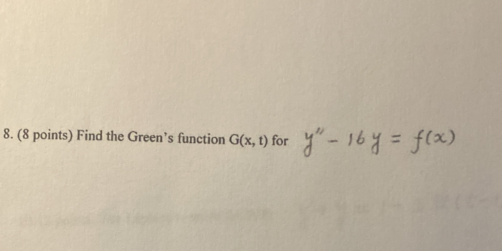 Please solve the following DE show complete