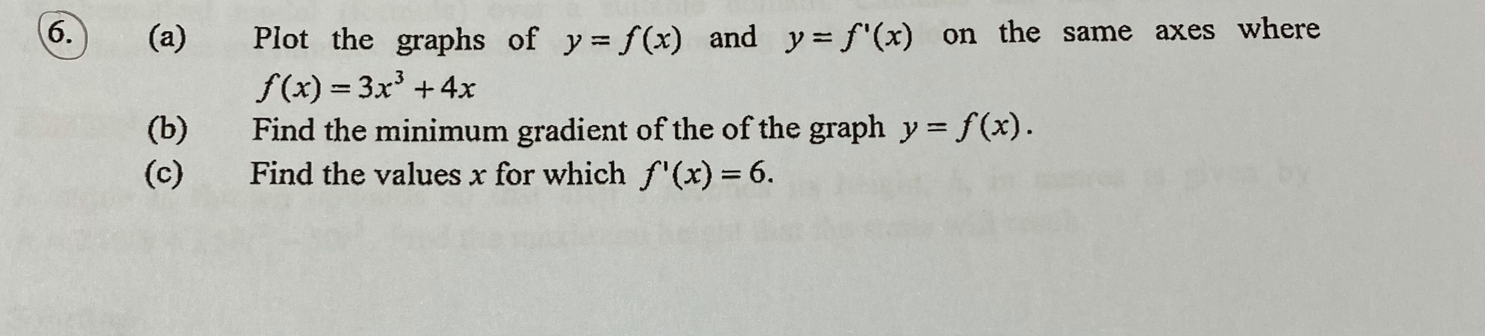 6. (a) Plot the graphs of y = f(x) and y