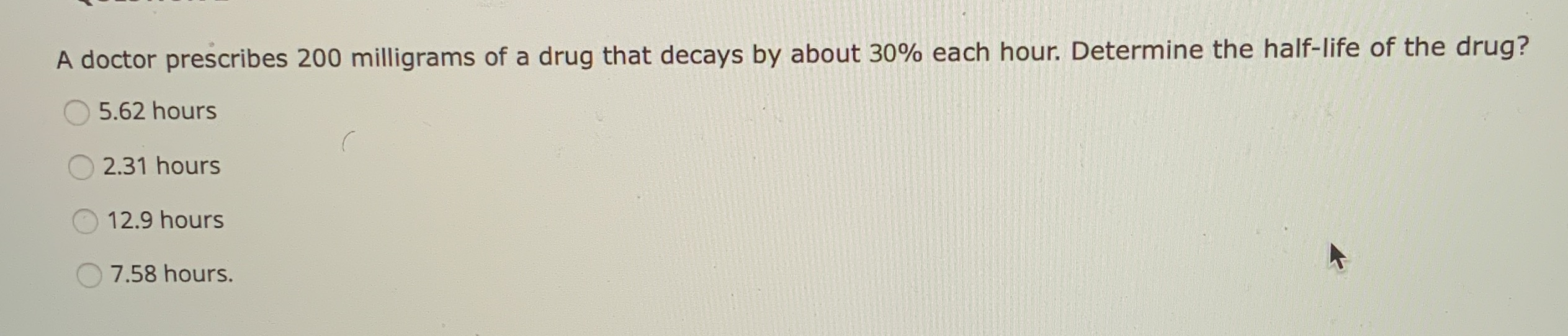 Need help with this A doctor prescribes 200