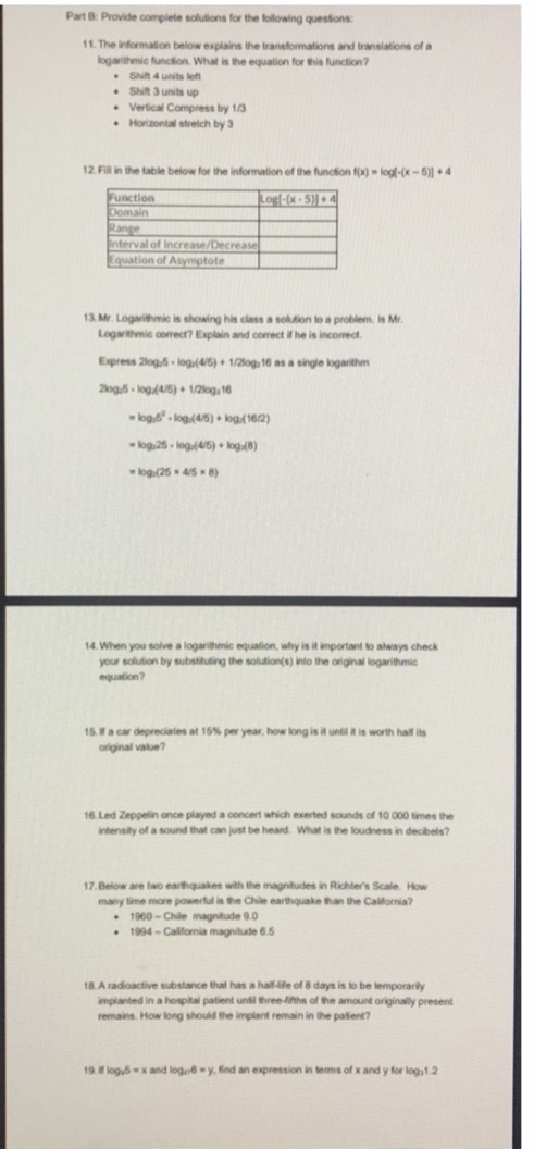 Hi I need help with these questions I have