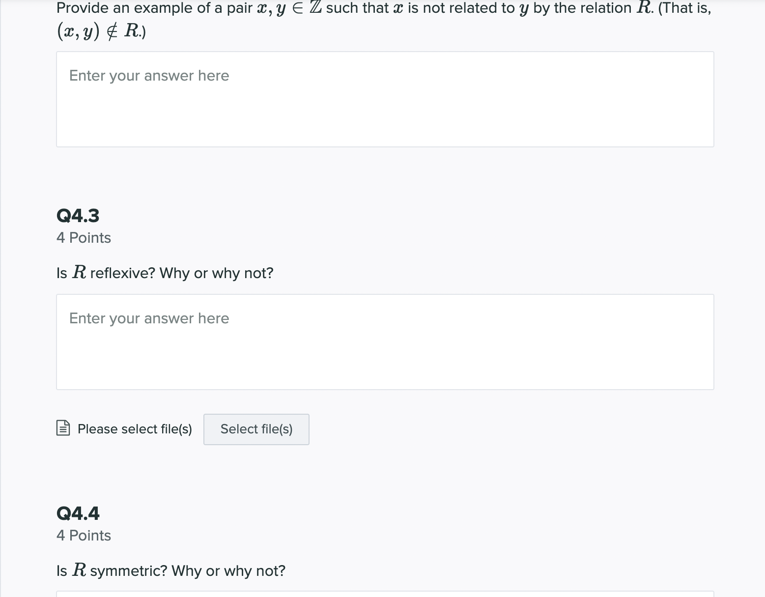 Provide an example of a pair a}, y E Z such that
