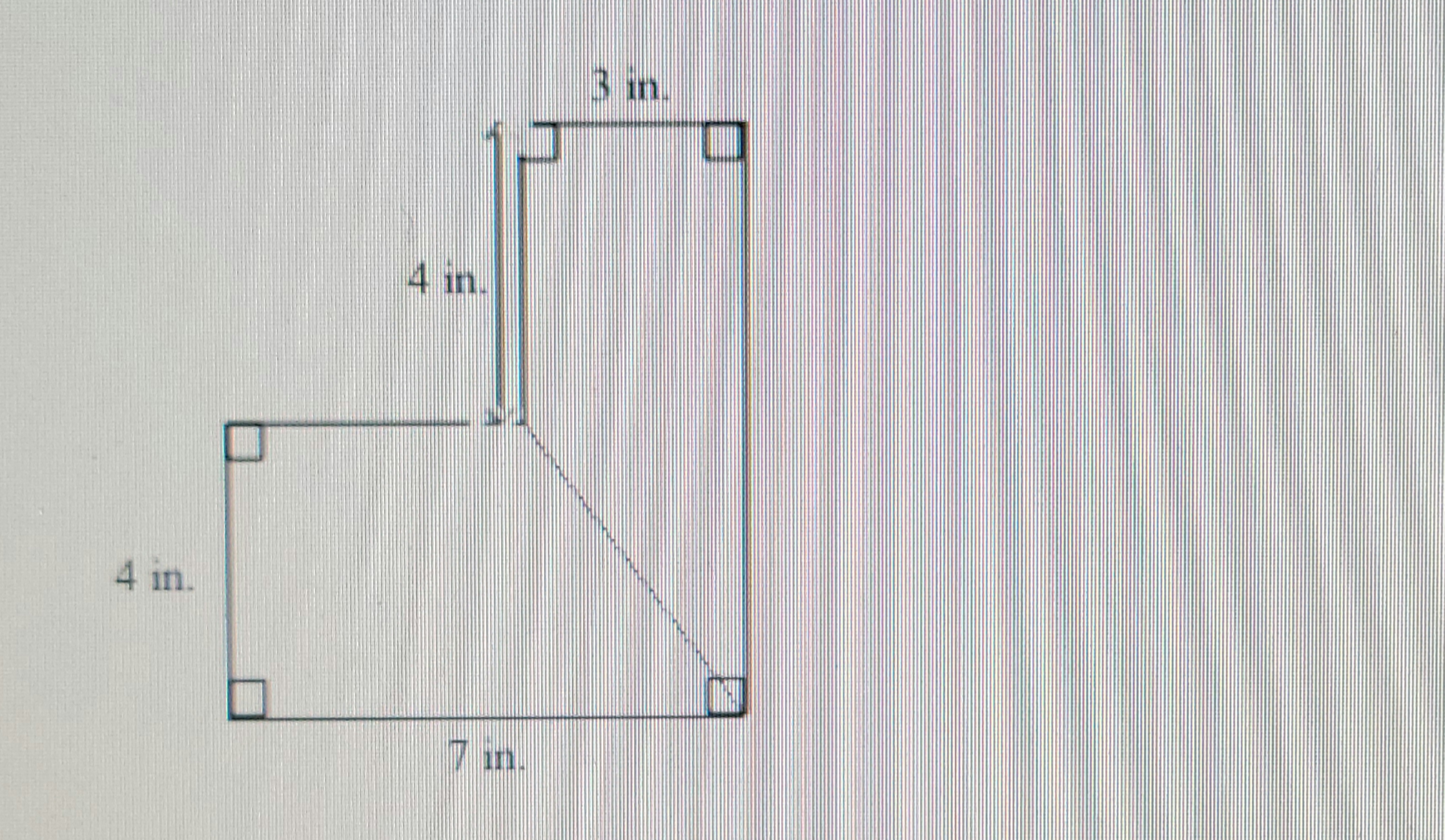 Two students are calculating the area of this