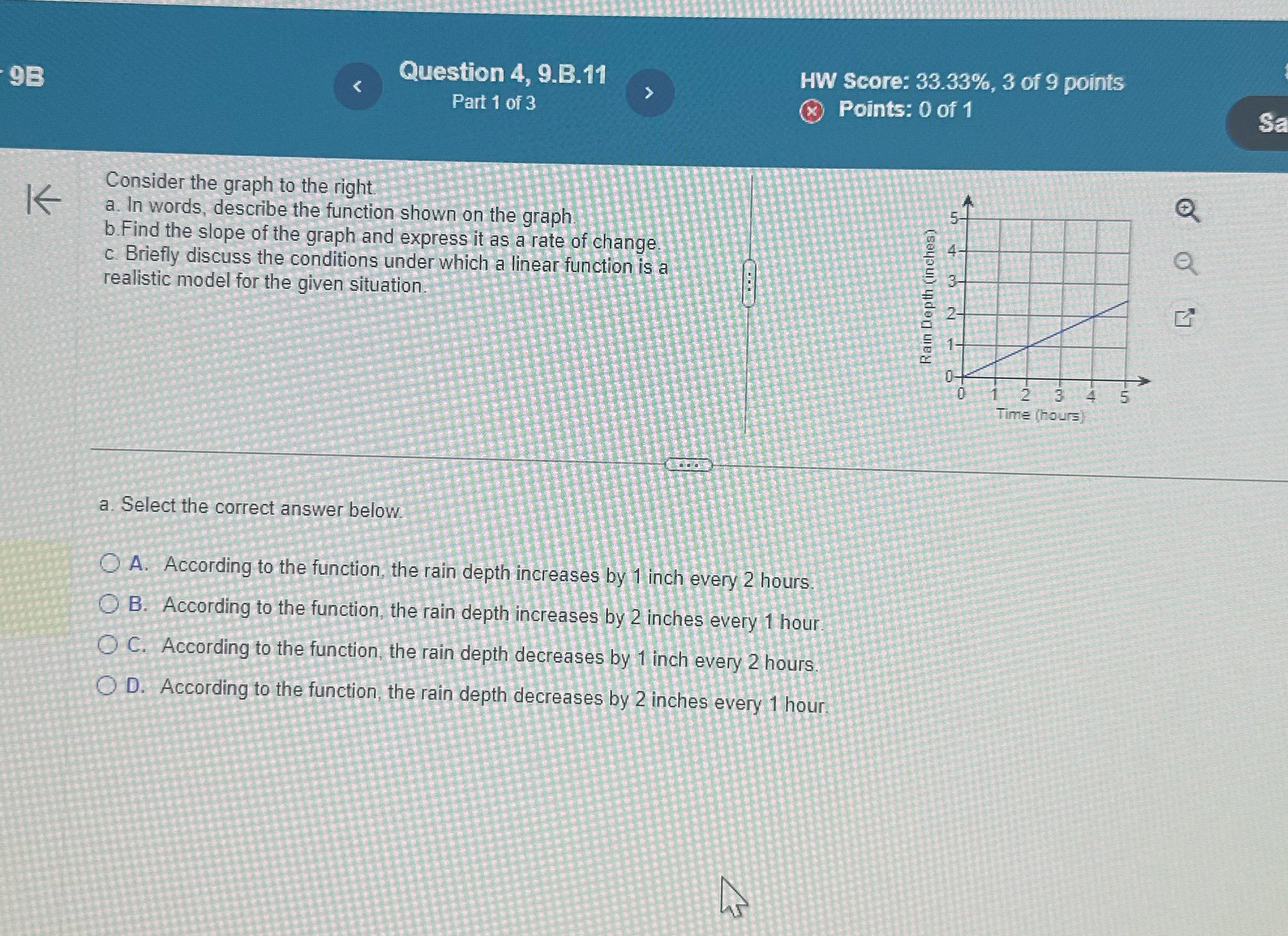 HW Score: 33.33%, 3 of 9 points 9B Question 4,