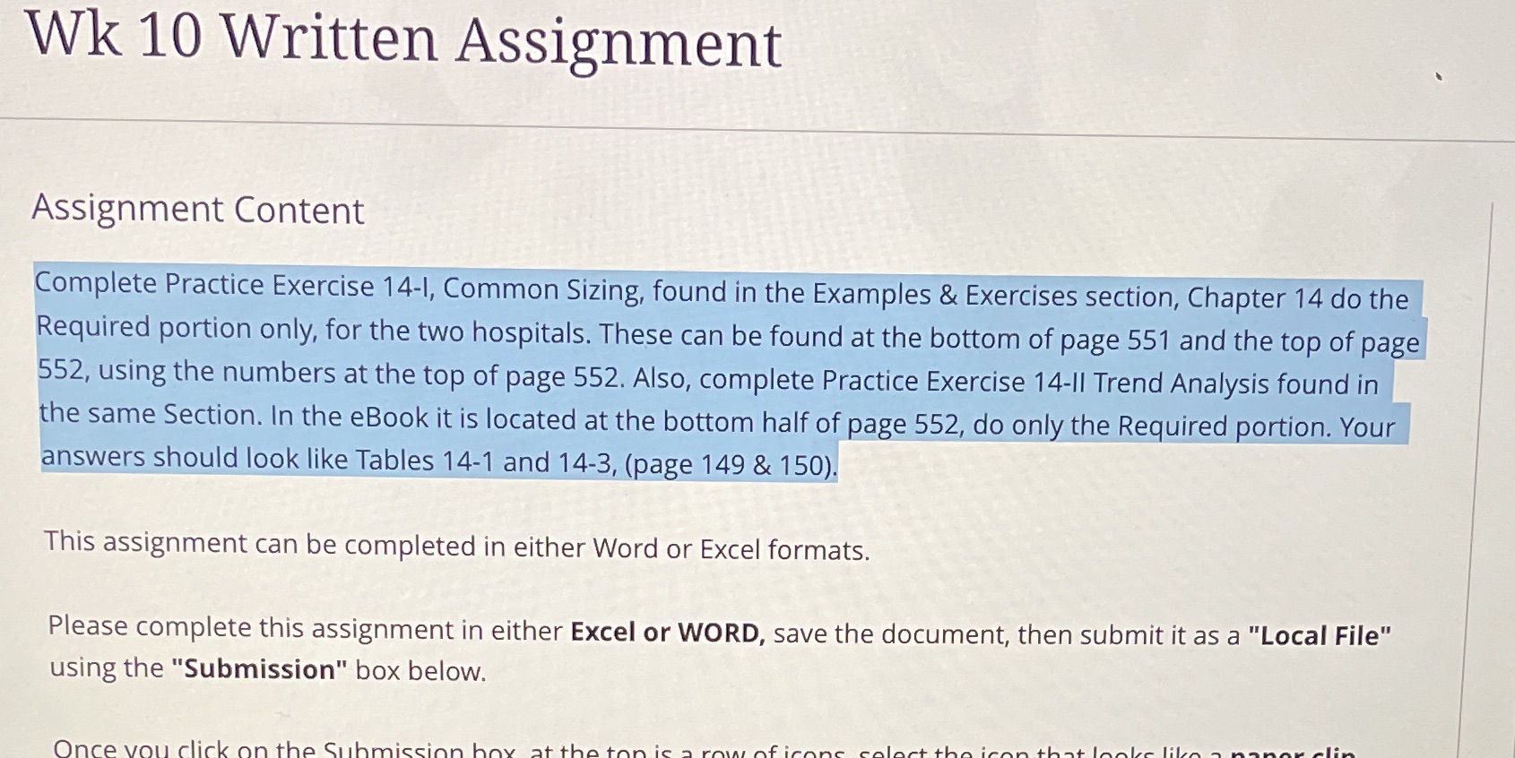 How can I solve this Wk 10 Written Assignment