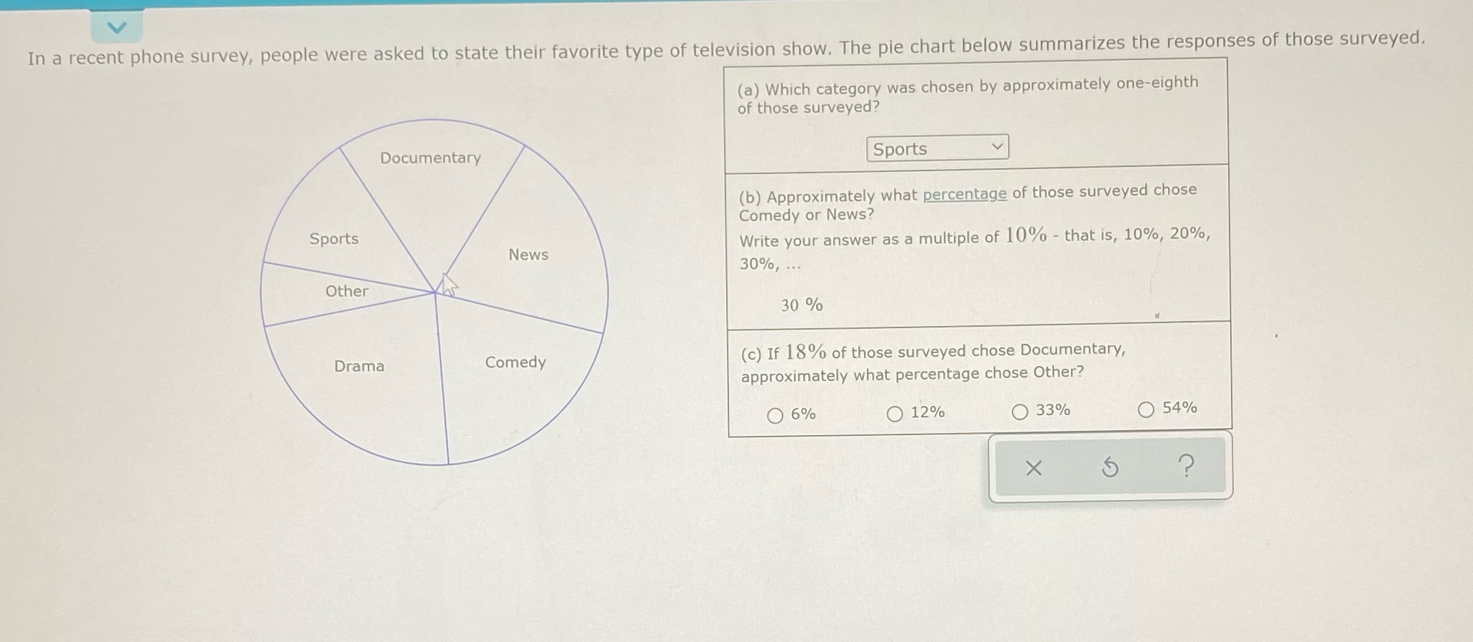 In a recent phone survey, people were asked to