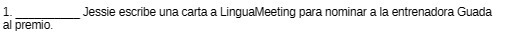 1. Jessie escribe una carta a LinguaMeeting para