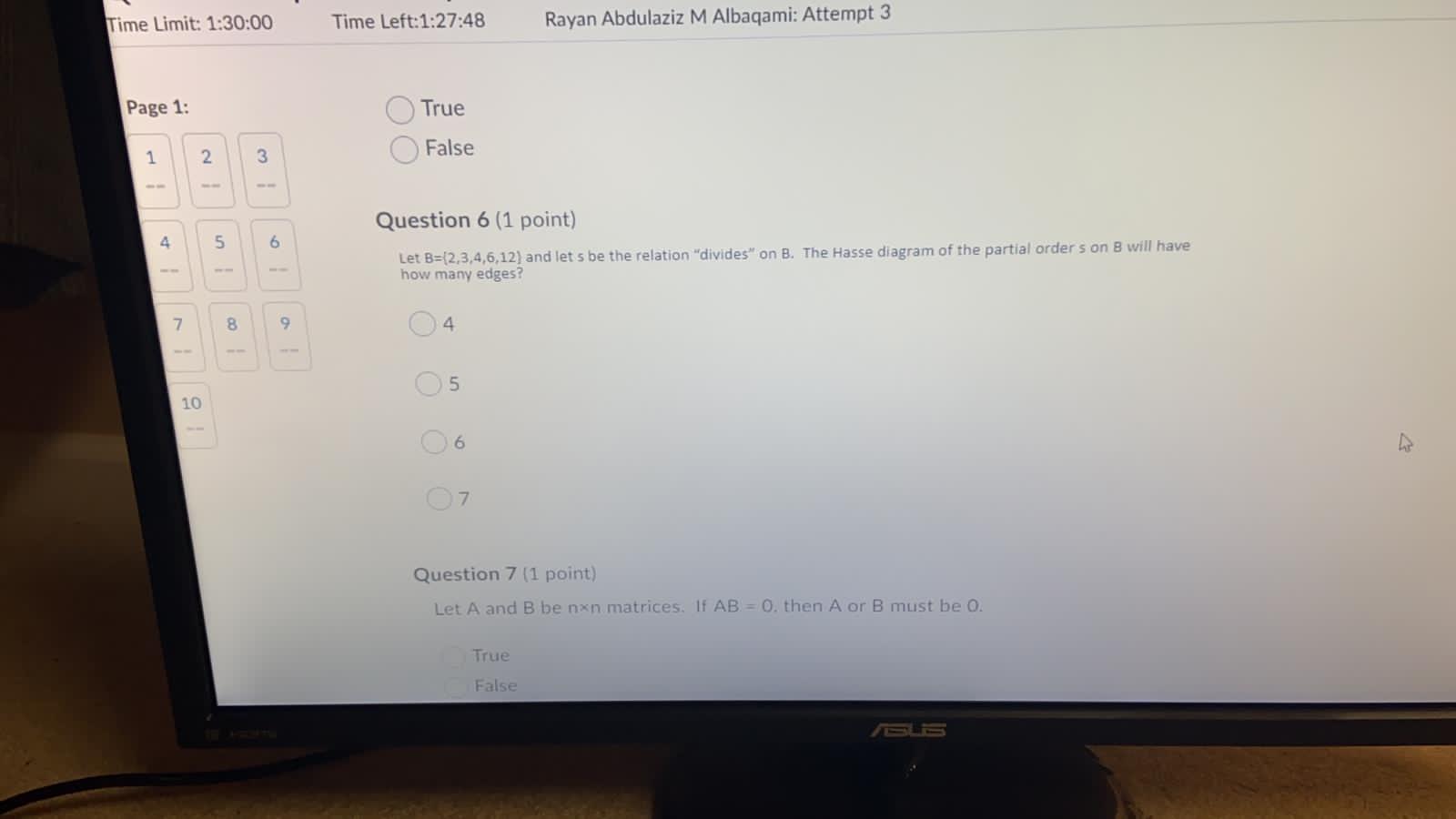 Time Limit: 1:30:00 Time Left:1:27:48 Rayan