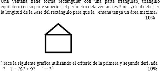 Una ventana tene forma rectangular con una parte
