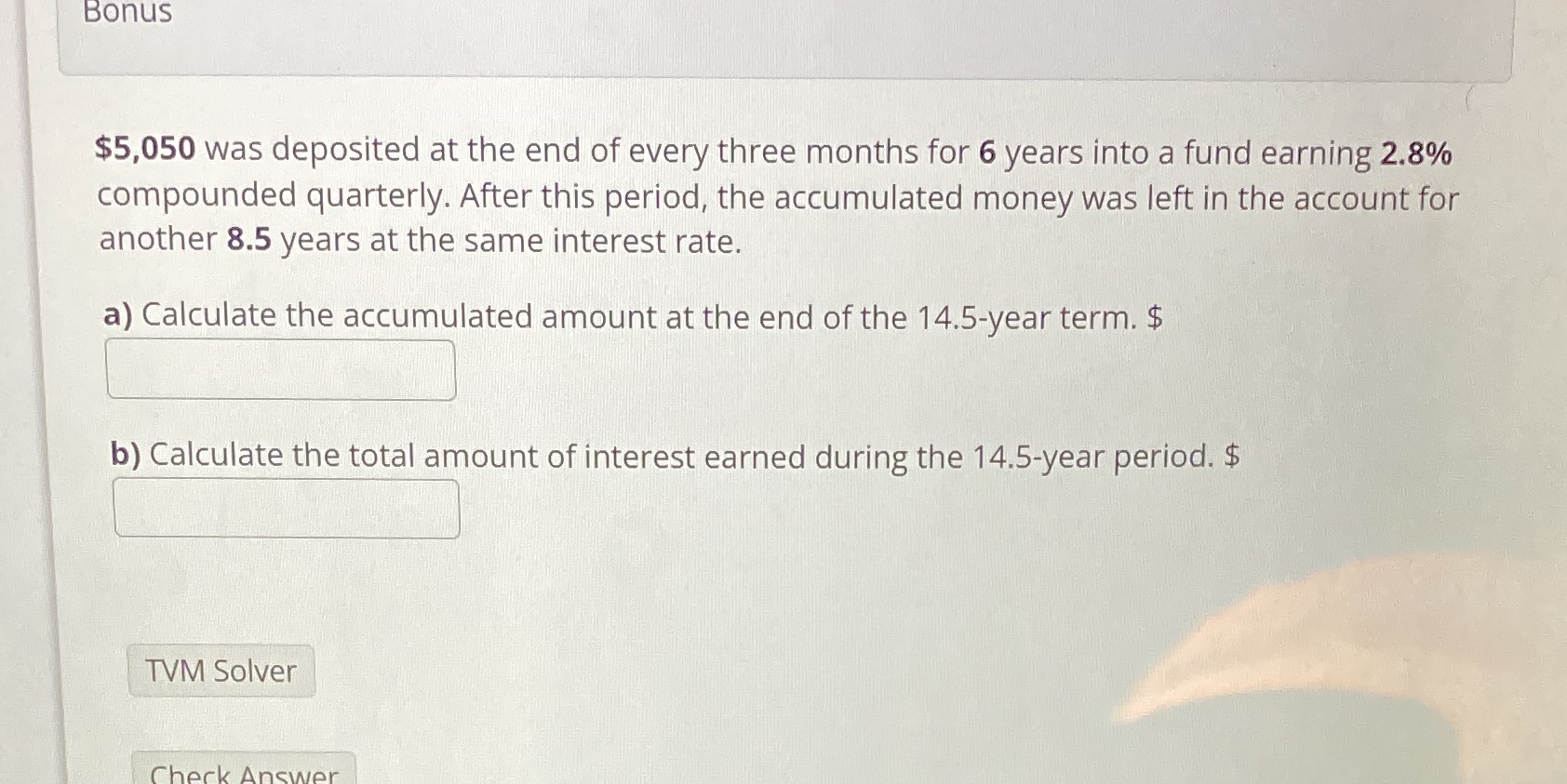 Business math 45 minutes to submit please Bonus
