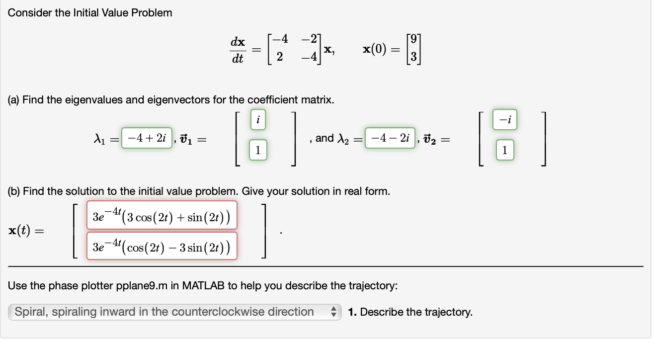 Consider the Initial Value Problem (a) Find the