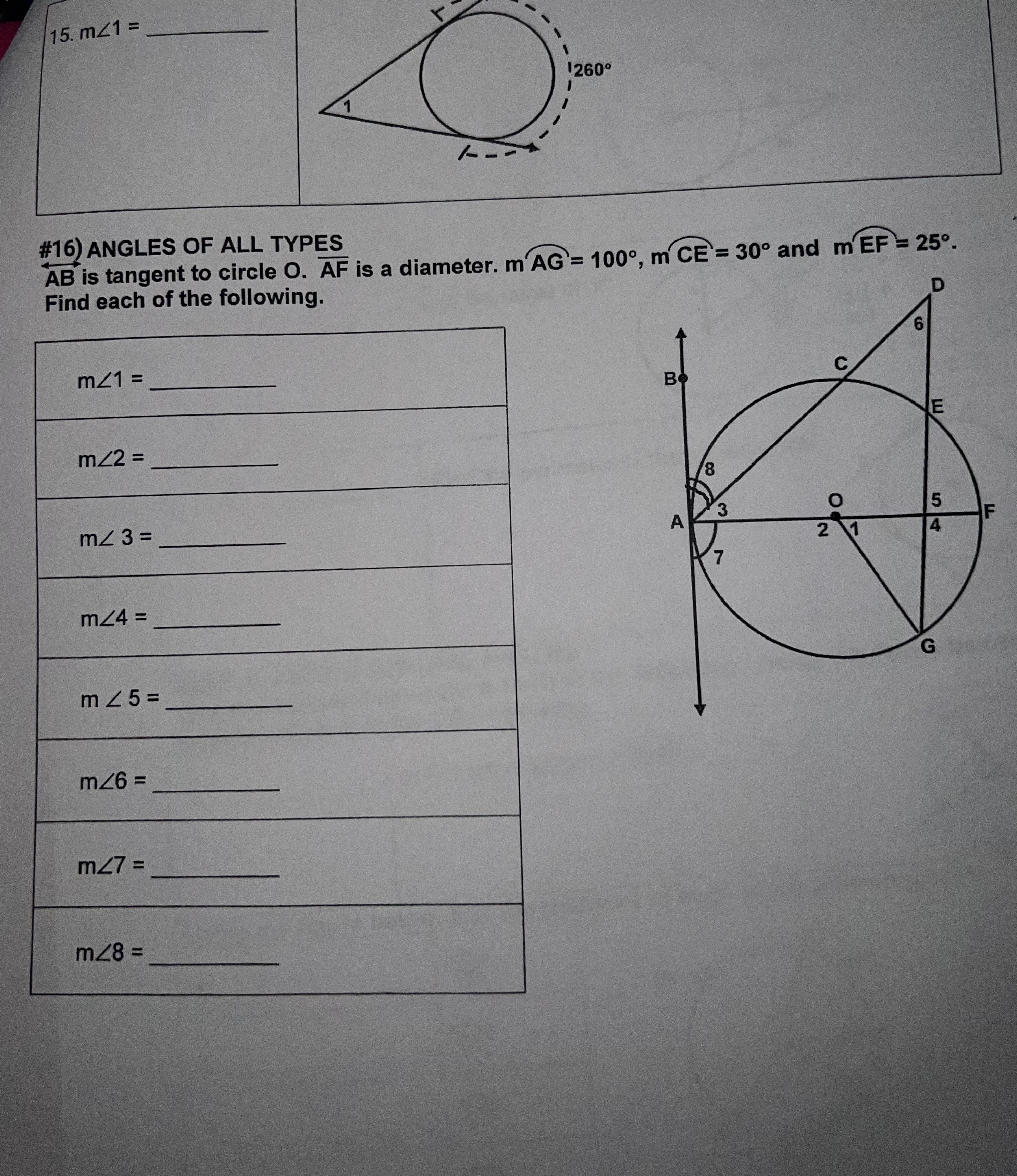 Please answer the following & provide work for